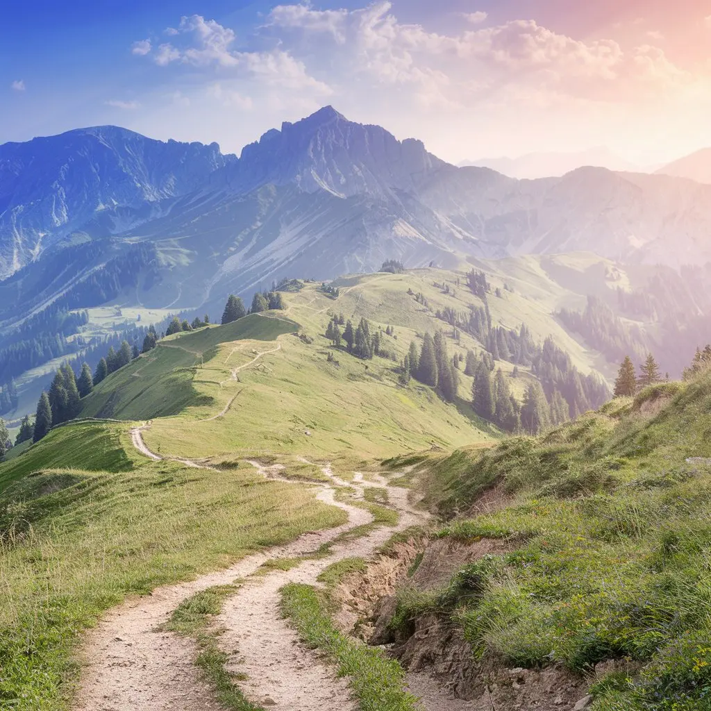 montagne et chemin